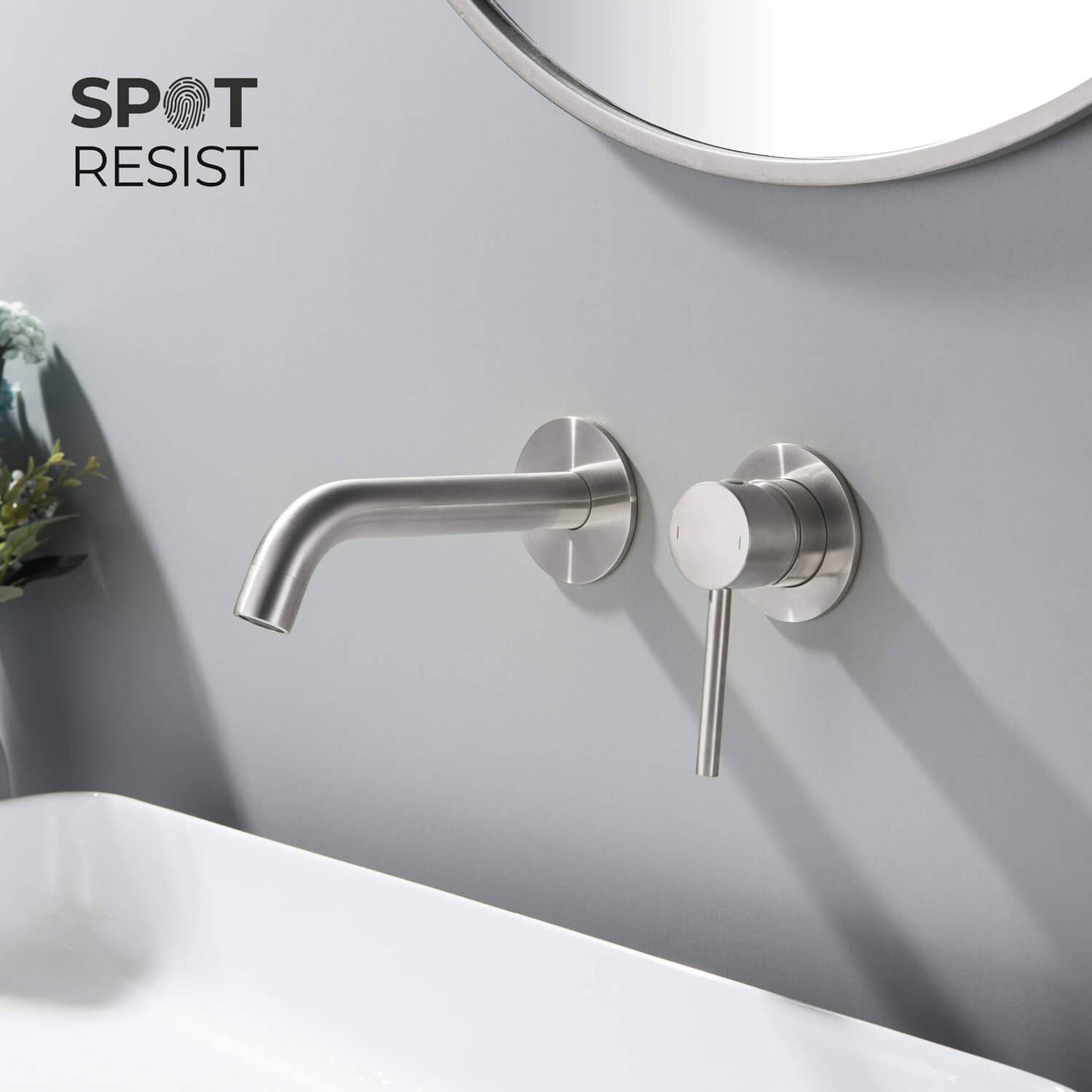 Circular Wall Concealed basin mixer AT090015
