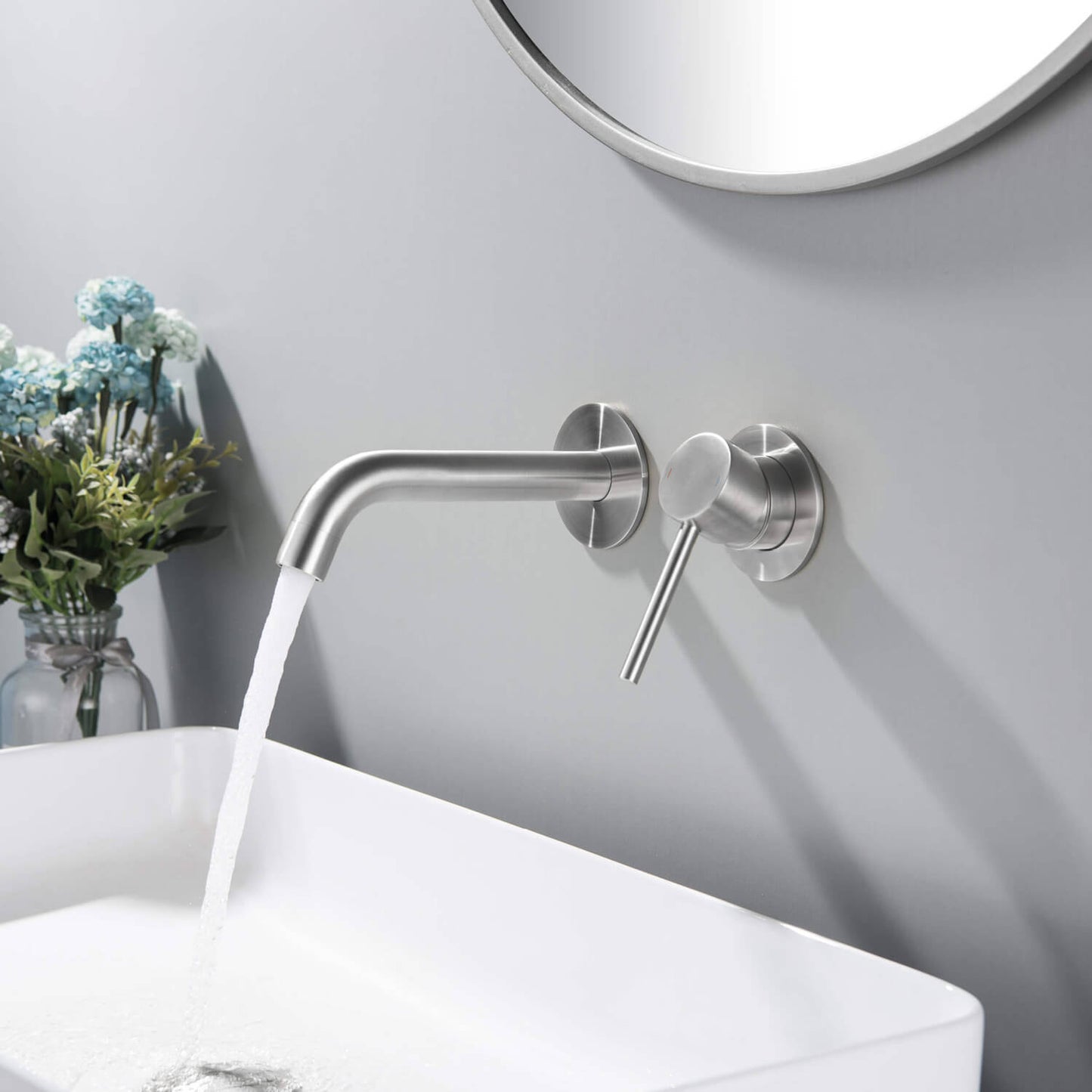 Circular Wall Concealed basin mixer AT090015