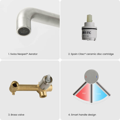 Circular Wall Concealed basin mixer AT090015