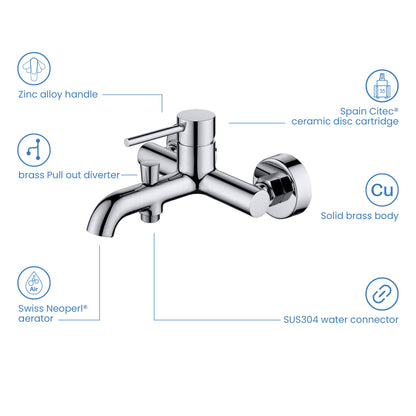 Circular Single Handle Bath shower mixer  AT090022