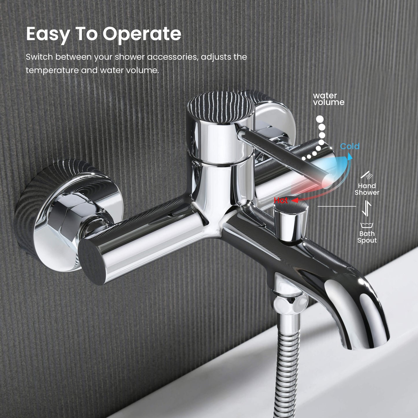 Circular Single Handle Bath shower mixer  AT090022