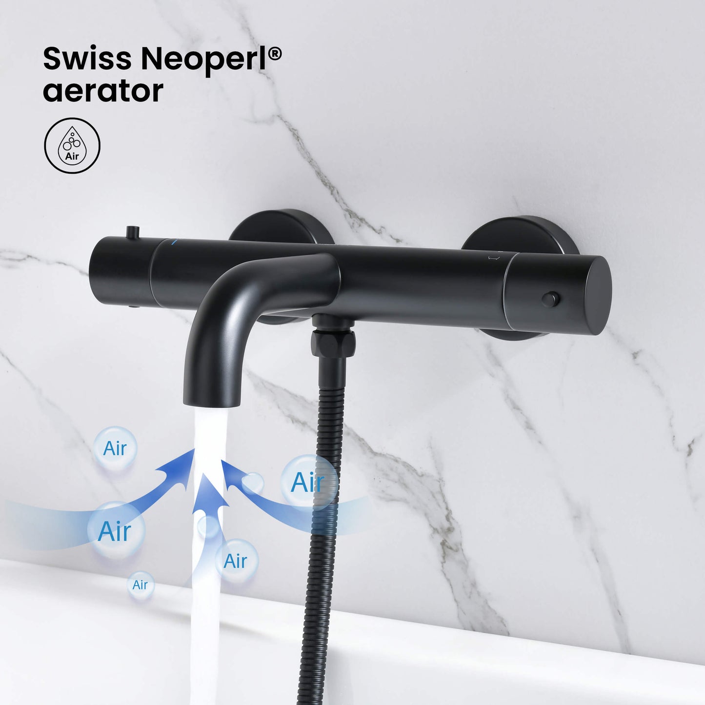 Circular Thermostatic bath shower mixer AT090024