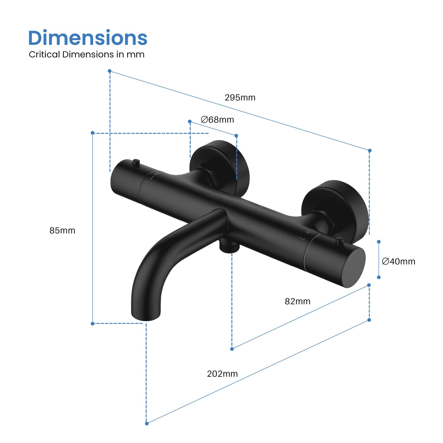 Circular Thermostatic bath shower mixer AT090024