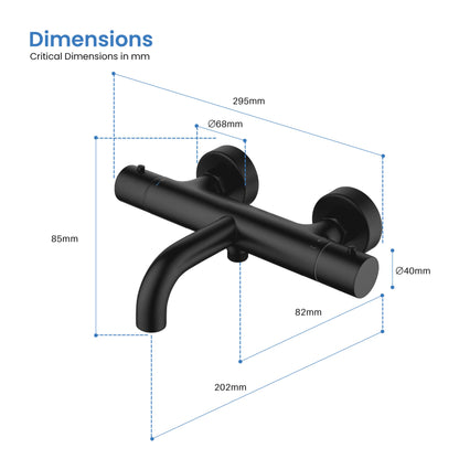 Circular Thermostatic bath shower mixer AT090024