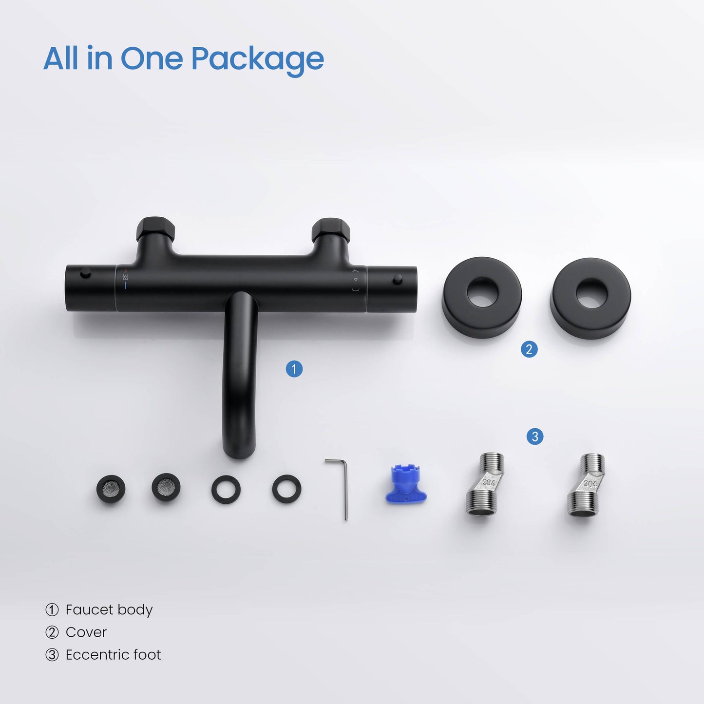 Circular Thermostatic bath shower mixer AT090024