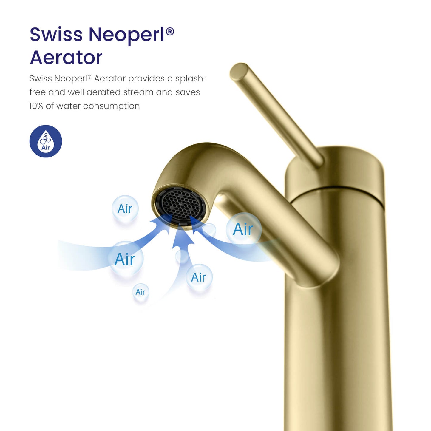 Circular Single hole basin faucet AT090111