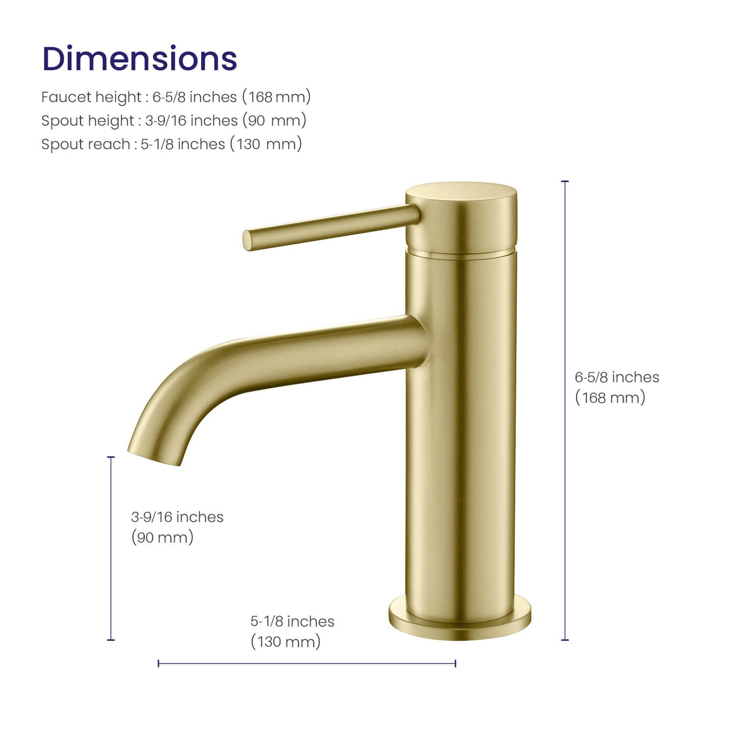 Circular Single hole basin faucet AT090111