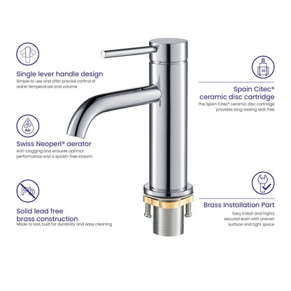 Circular Single hole basin faucet AT090111