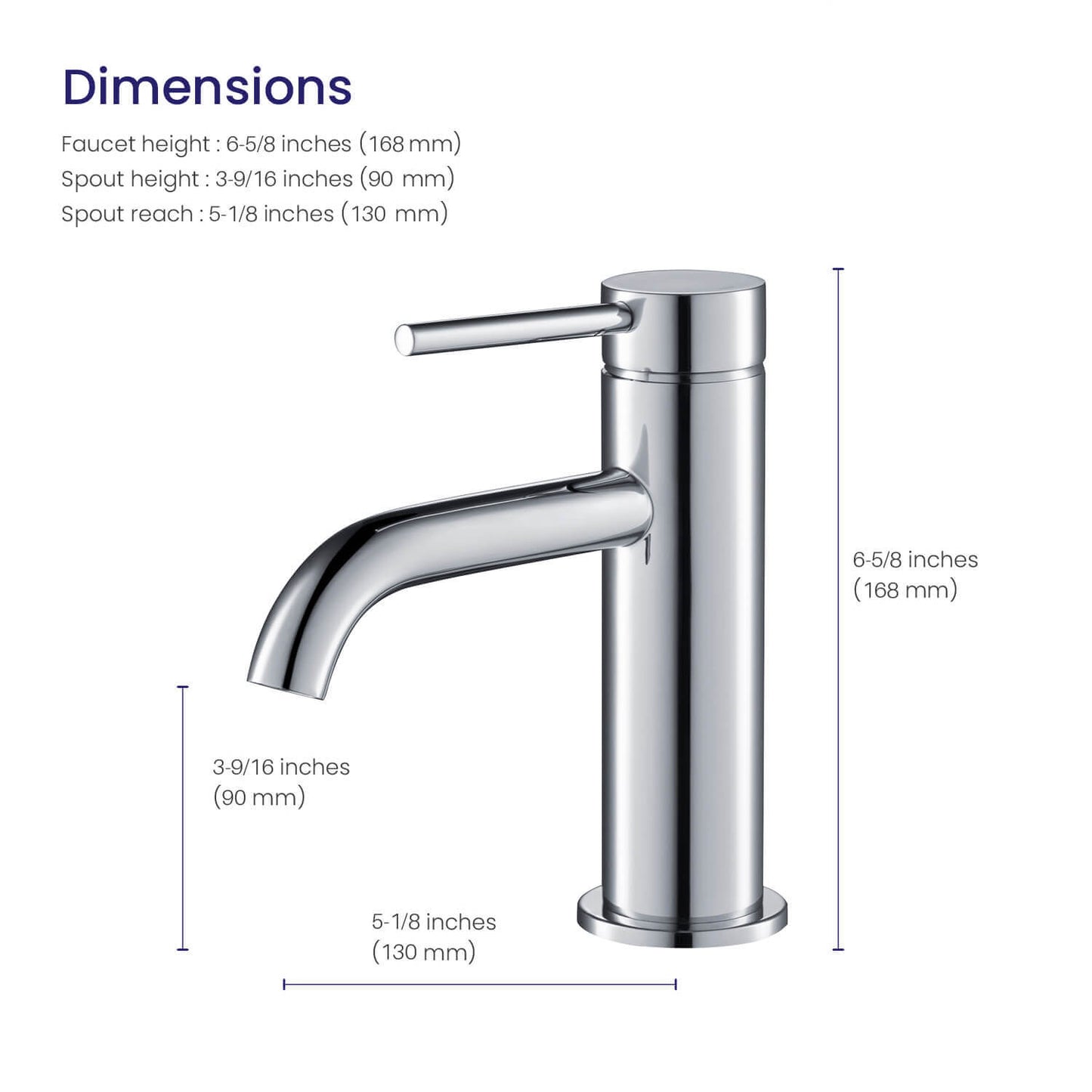 Circular Single hole basin faucet AT090111
