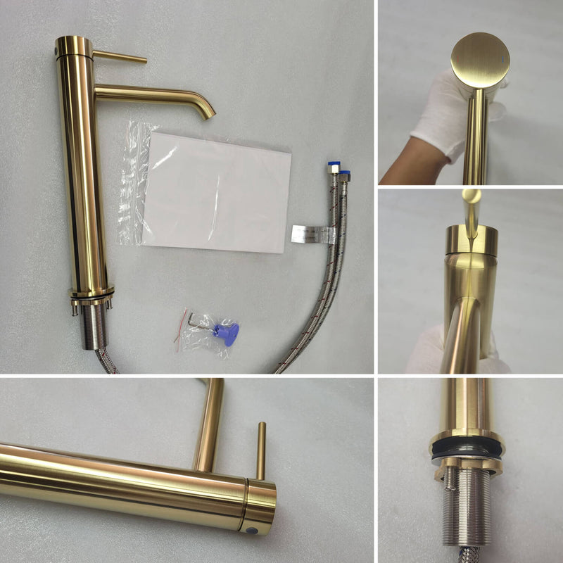 Circular Single-Handle Vessel Sink Faucet AT090112