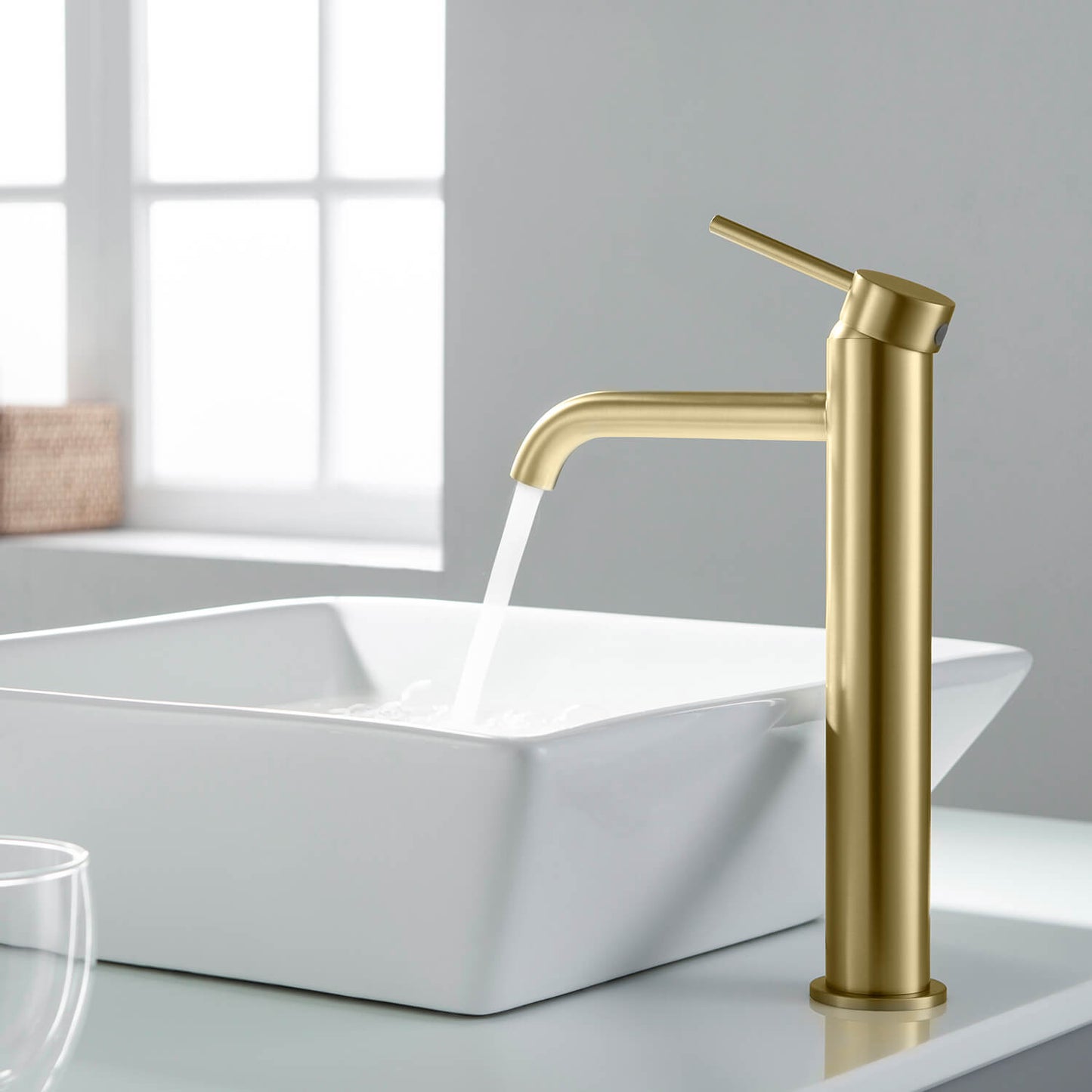 Circular Single hole vessel basin faucet AT090112