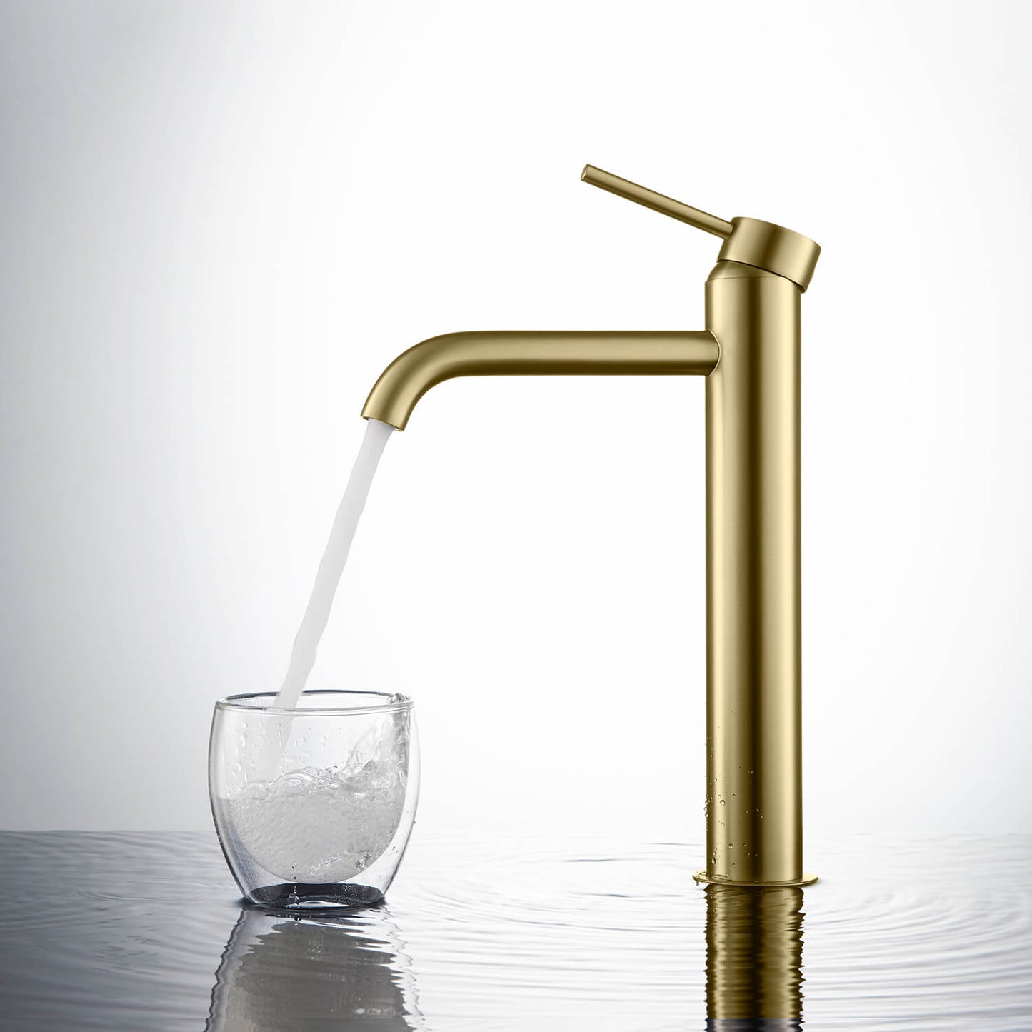 Circular Single hole vessel basin faucet AT090112