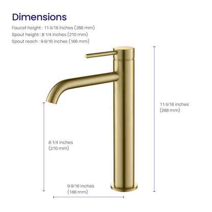 Circular Single hole vessel basin faucet AT090112