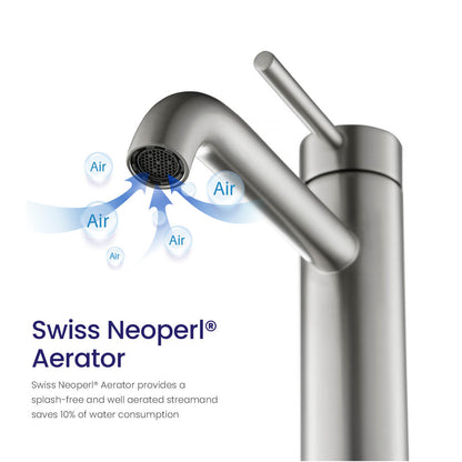 Circular Single hole vessel basin faucet AT090112