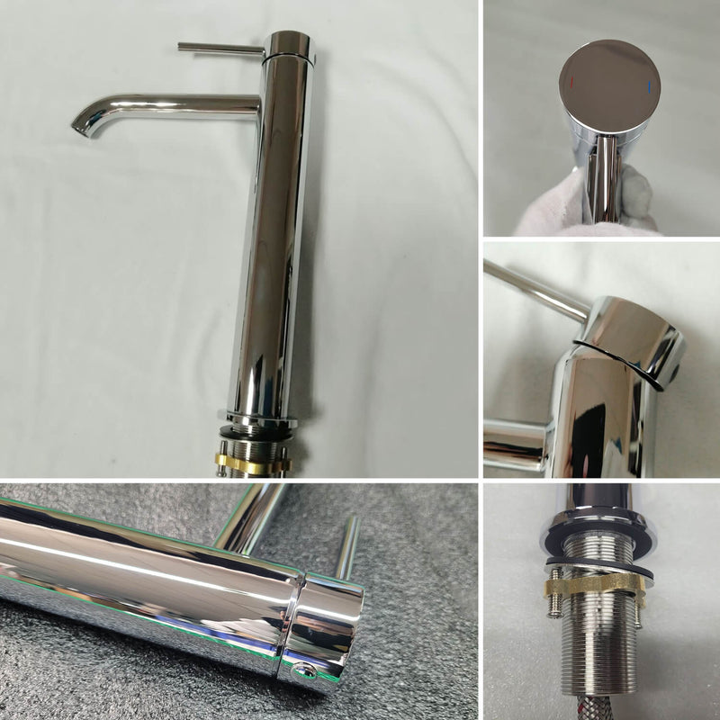 Circular Single-Handle Vessel Sink Faucet AT090112