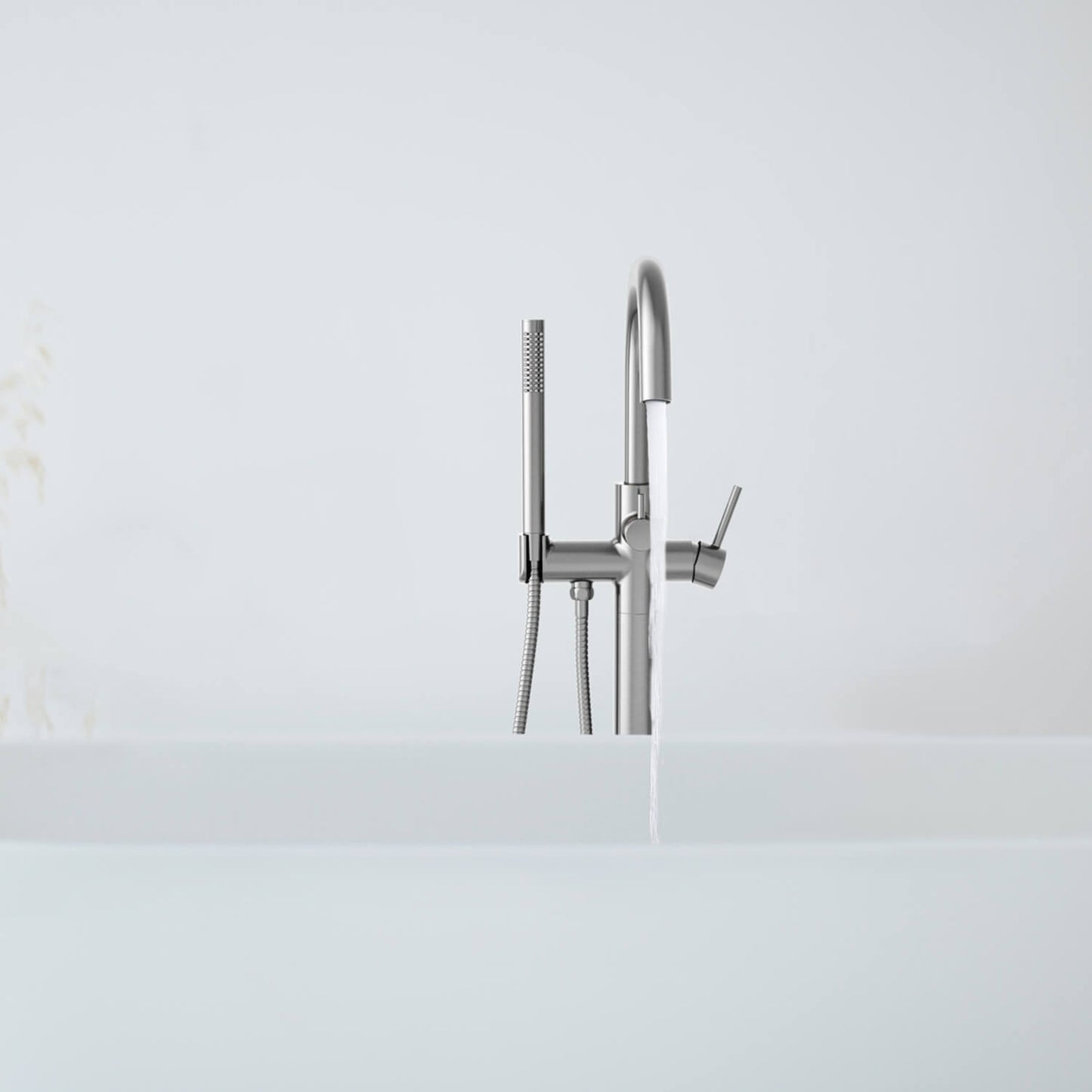 Aquavit Circular Freestanding Tub Faucet with high arc spout TF0903011