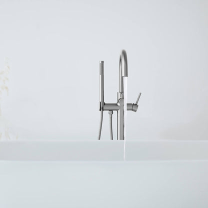 Aquavit Circular Freestanding Tub Faucet with high arc spout TF0903011