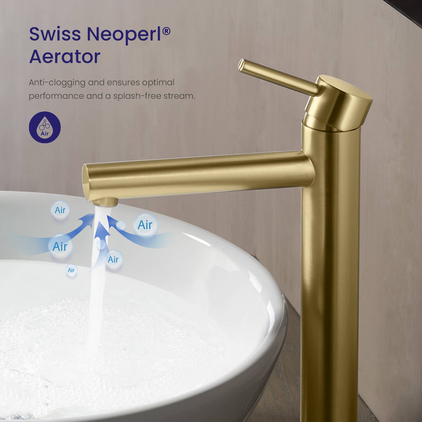 Circular Single hole vessel basin faucet AT090212