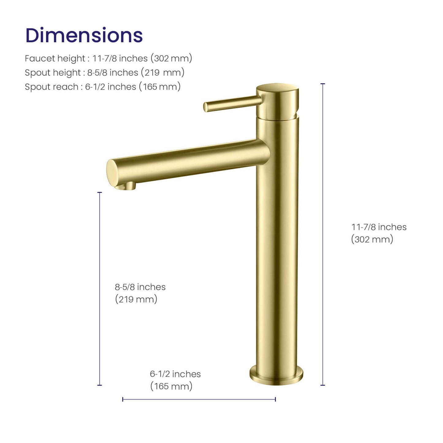 Circular Single hole vessel basin faucet AT090212
