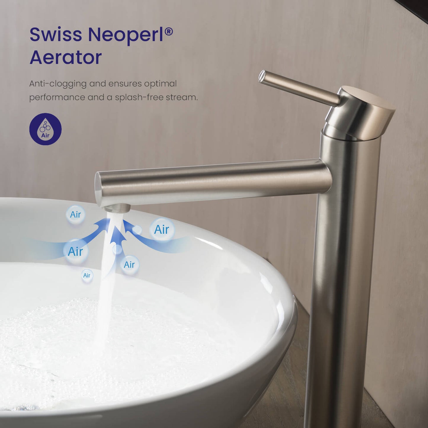 Circular Single hole vessel basin faucet AT090212