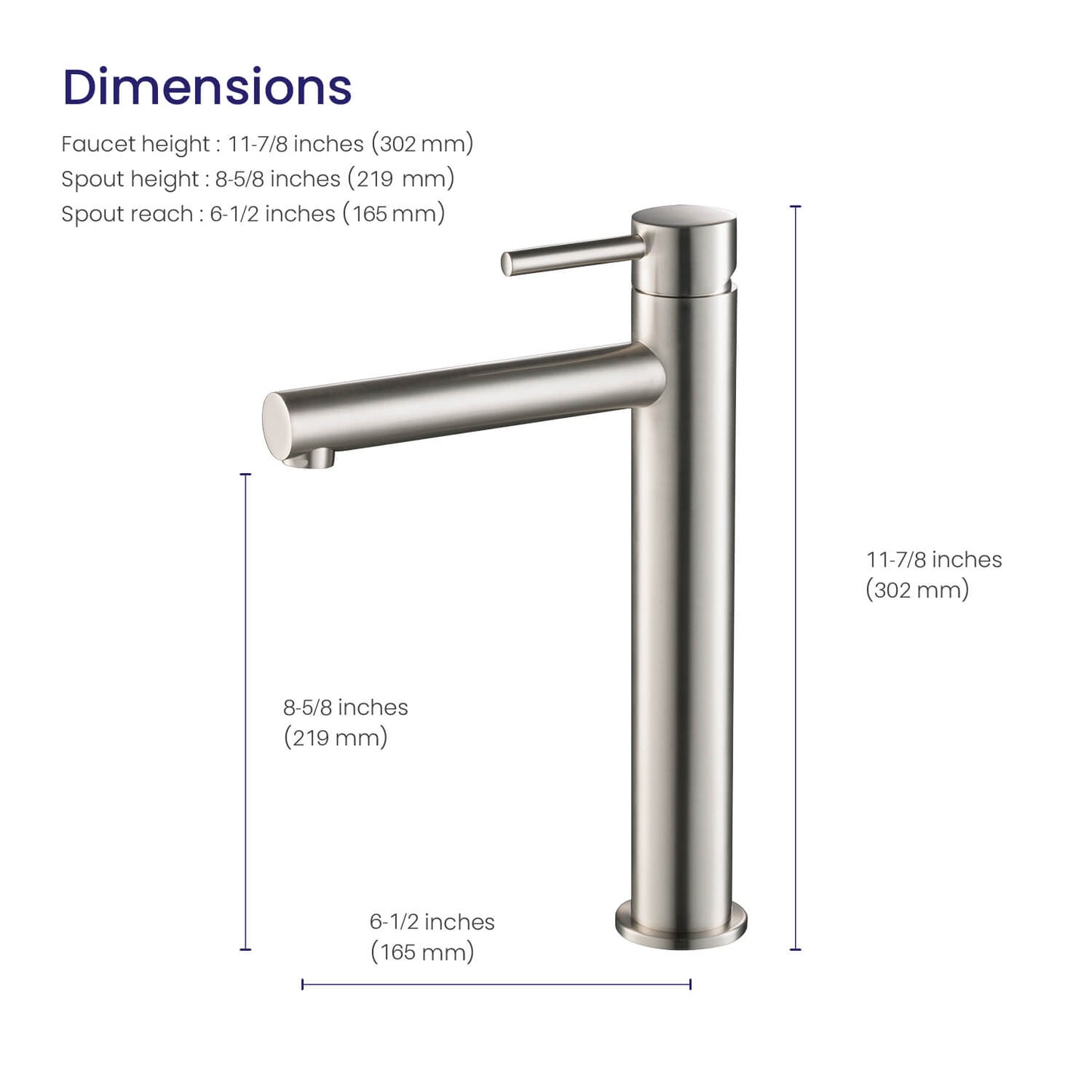 Circular Single hole vessel basin faucet AT090212
