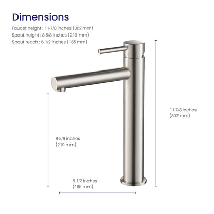 Circular Single hole vessel basin faucet AT090212