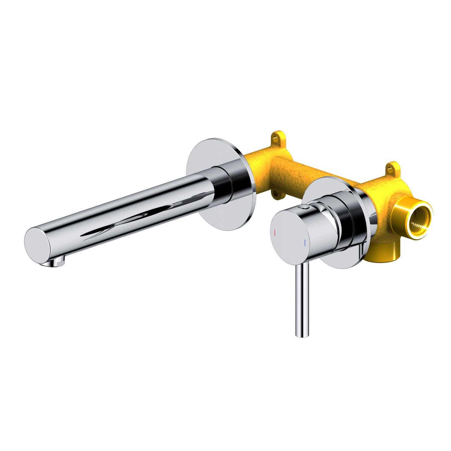 Circular Wall Concealed basin mixer 180mm spout AT090215