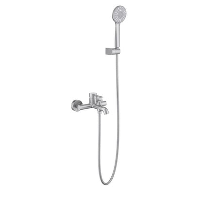 Circular Wall mounted Bath Shower Mixer Set With Slider Bar AT090222
