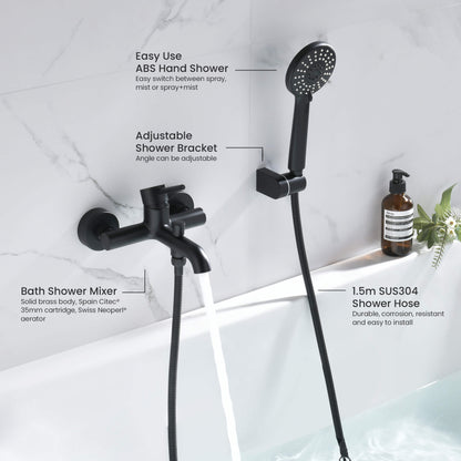 Circular Wall mounted Bath Shower Mixer Set AT090222