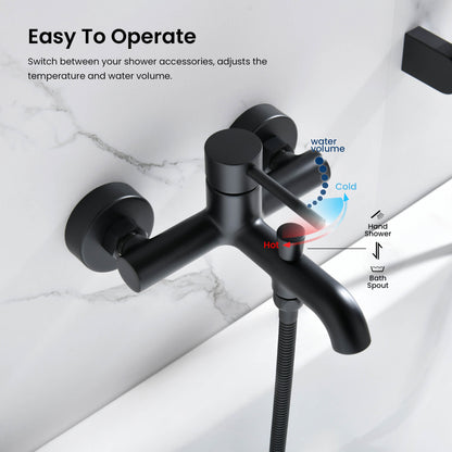 Circular Wall mounted Bath Shower Mixer Set AT090222