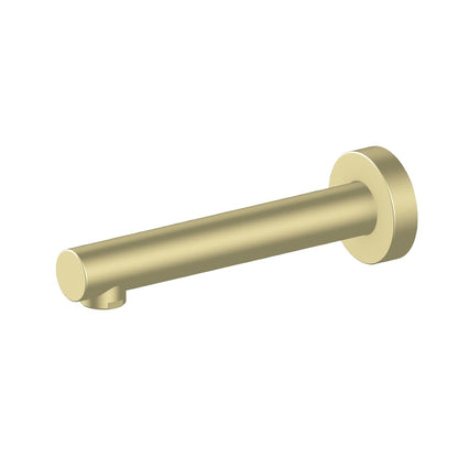 Aquavit Circular brushed gold solid brass wall-mounted bath spout AT090254