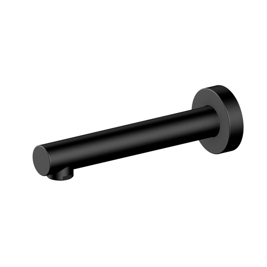 Aquavit Circular matte black solid brass wall-mounted bath spout AT090254