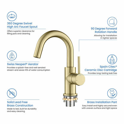 Circular Single hole basin faucet AT090311