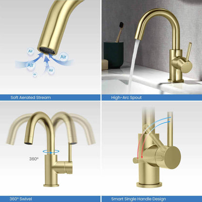 Circular Single hole basin faucet AT090311
