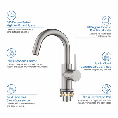 Circular Single hole basin faucet AT090311