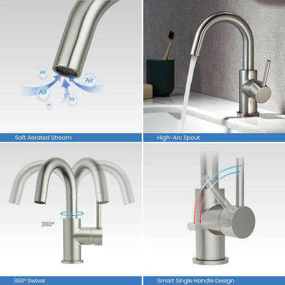 Circular Single hole basin faucet AT090311