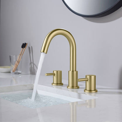 Modern Widespread Basin Mixer with Quick-Connect Installation AT090314