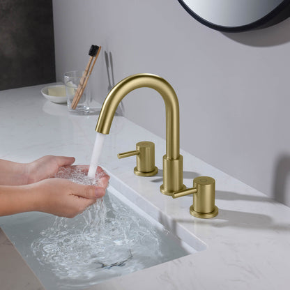 Modern Widespread Basin Mixer with Quick-Connect Installation AT090314