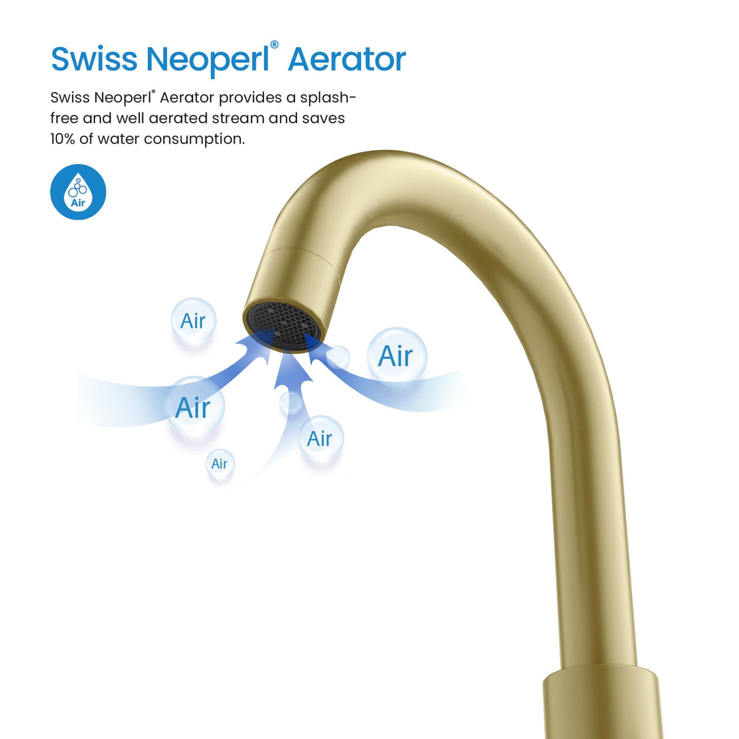 Modern Widespread Basin Mixer with Quick-Connect Installation AT090314