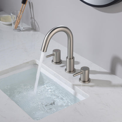 Modern Widespread Basin Mixer with Quick-Connect Installation AT090314