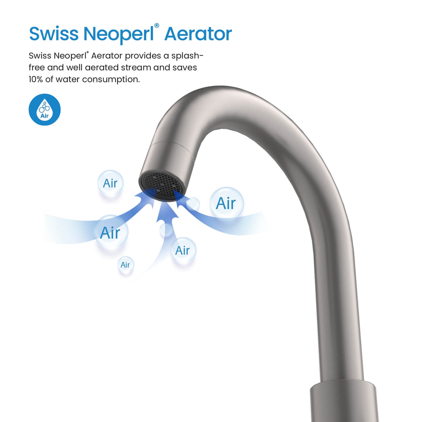 Modern Widespread Basin Mixer with Quick-Connect Installation AT090314
