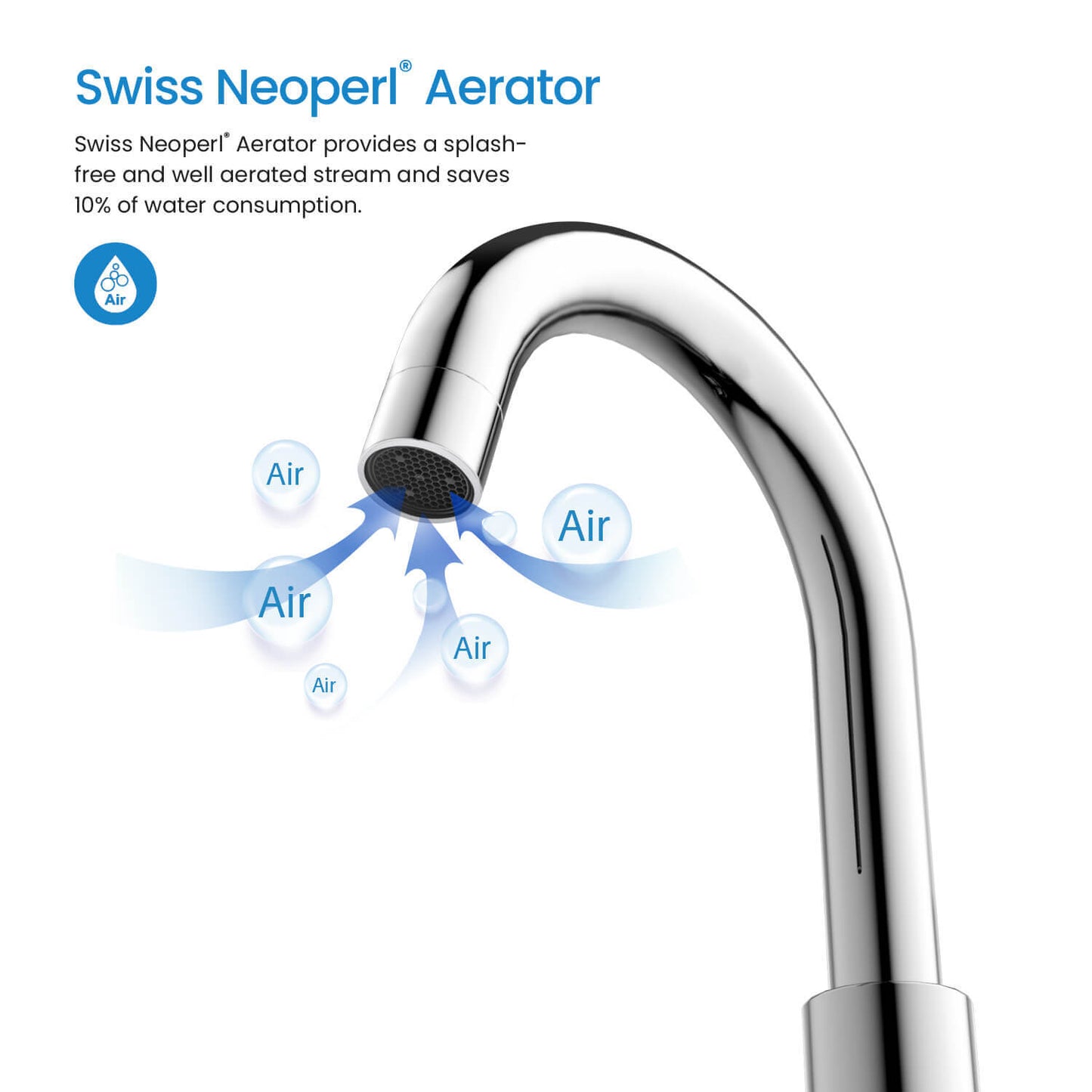 Modern Widespread Basin Mixer with Quick-Connect Installation AT090314