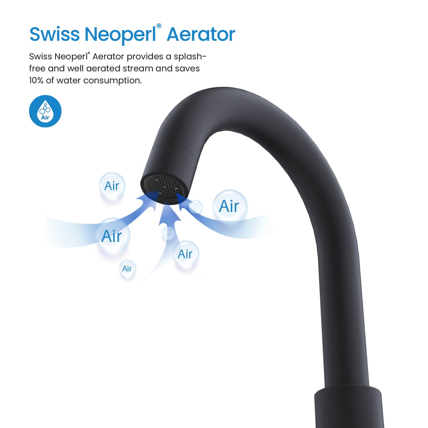 Modern Widespread Basin Mixer with Quick-Connect Installation AT090314