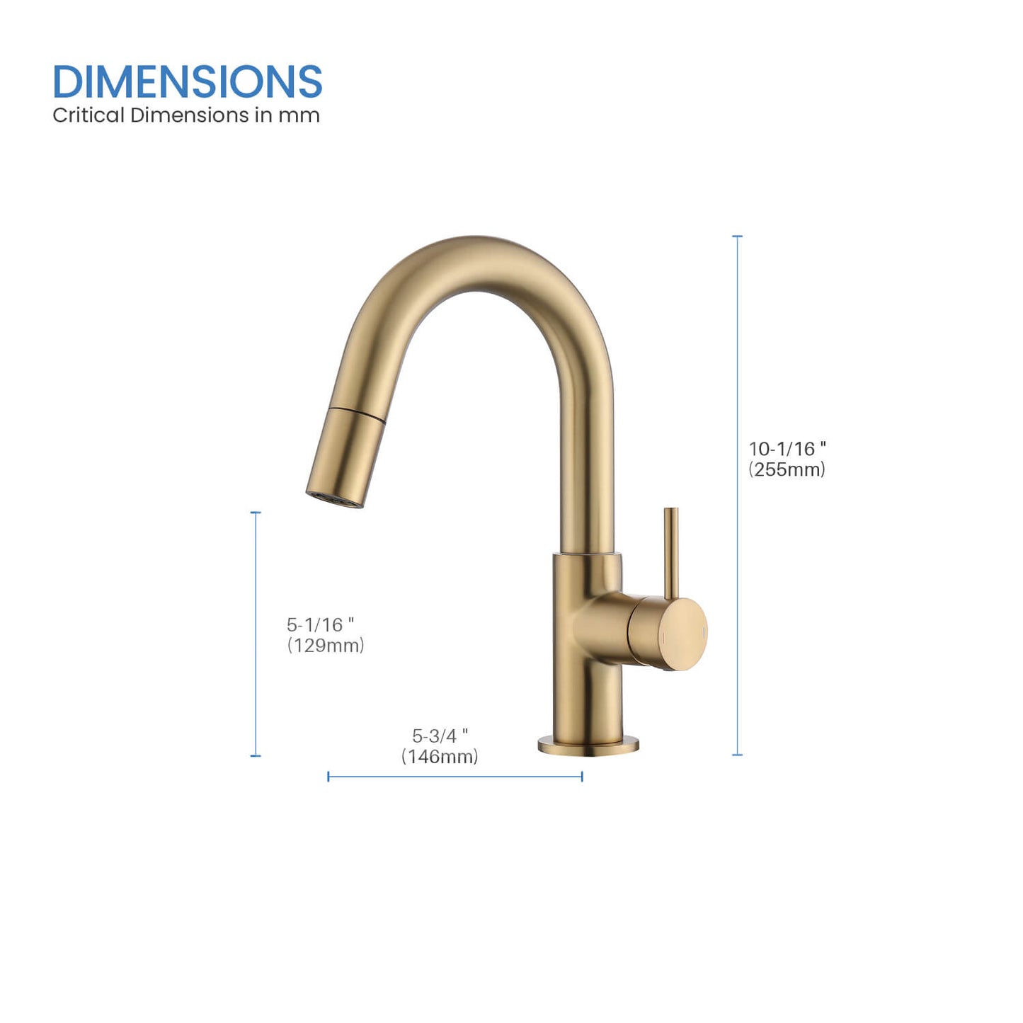 Aquavit Circular Series Pull Out Bathroom Faucet Magnetic Docking Lead Free Brass AT090811