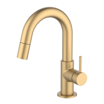 Aquavit Circular Series Pull Out Bathroom Faucet Magnetic Docking Lead Free Brass AT090811