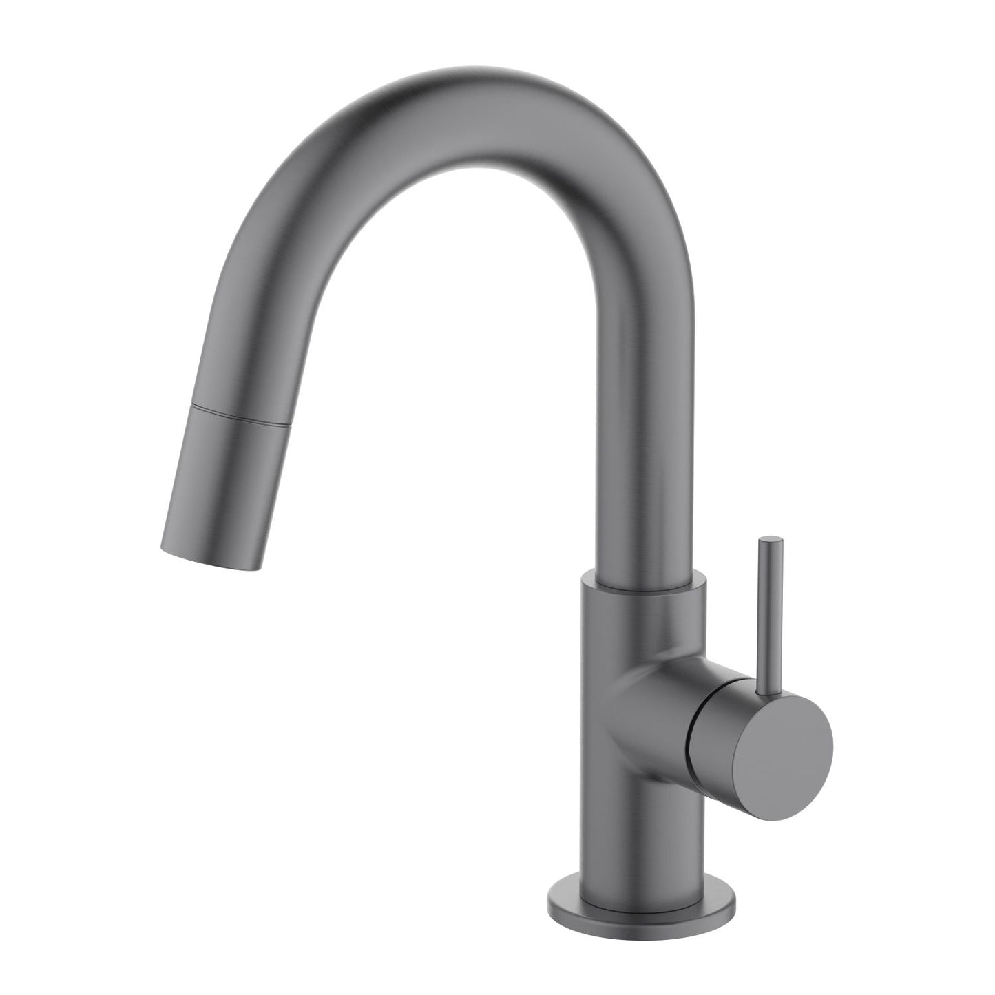 Aquavit Circular Series Pull Out Bathroom Faucet Magnetic Docking Lead Free Brass AT090811