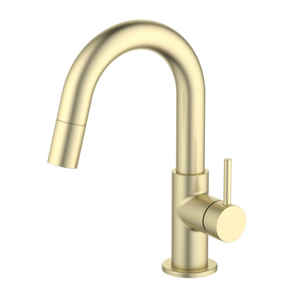 Aquavit Circular Series Pull Out Bathroom Faucet Magnetic Docking Lead Free Brass AT090811