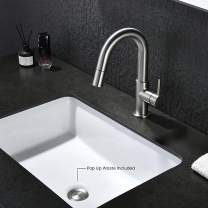 Aquavit Circular Series Pull Out Bathroom Faucet Magnetic Docking Lead Free Brass AT090811