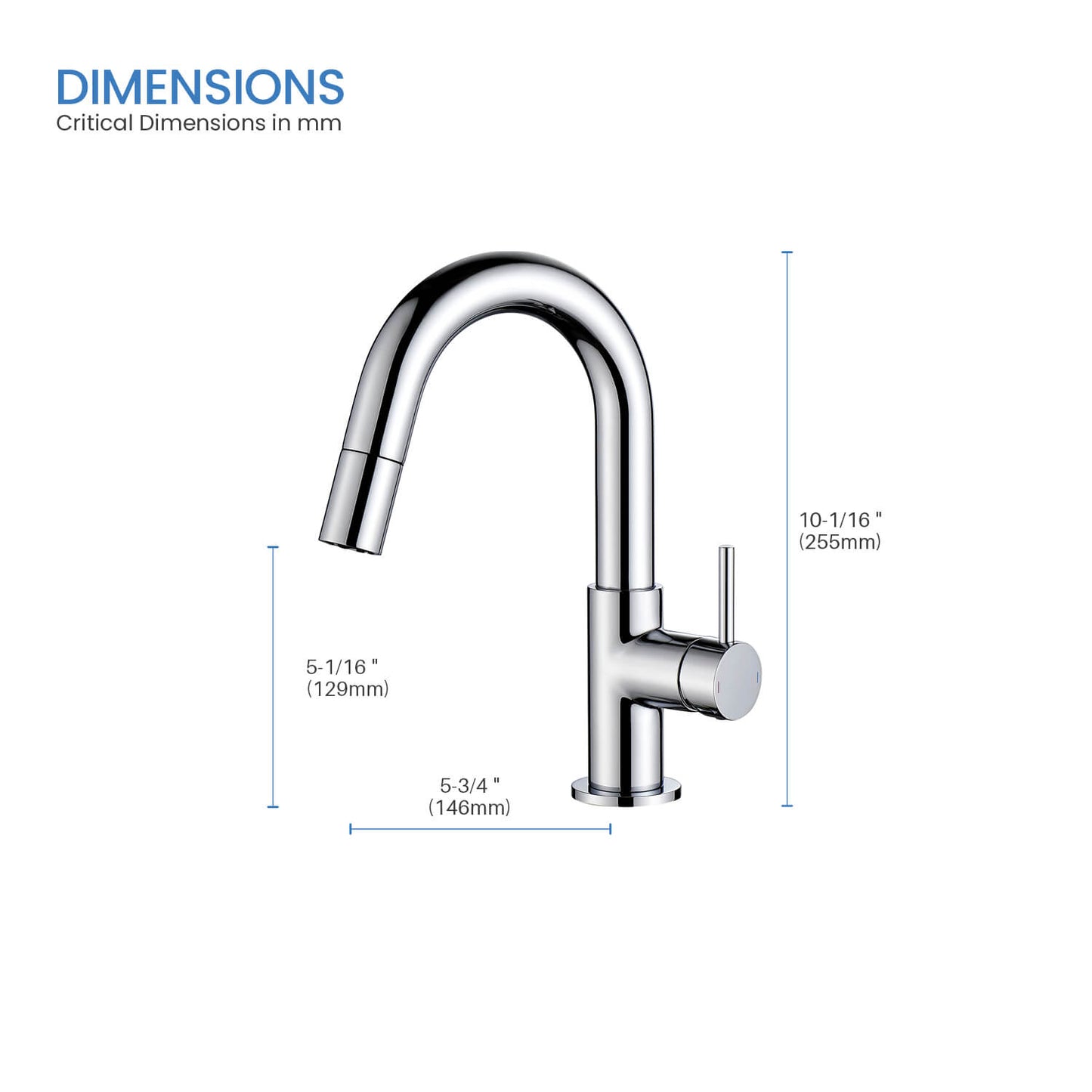 Aquavit Circular Series Pull Out Bathroom Faucet Magnetic Docking Lead Free Brass AT090811