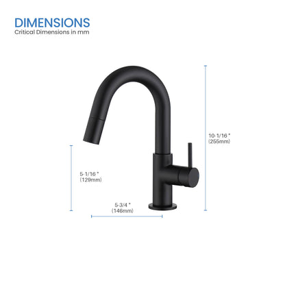 Aquavit Circular Series Pull Out Bathroom Faucet Magnetic Docking Lead Free Brass AT090811
